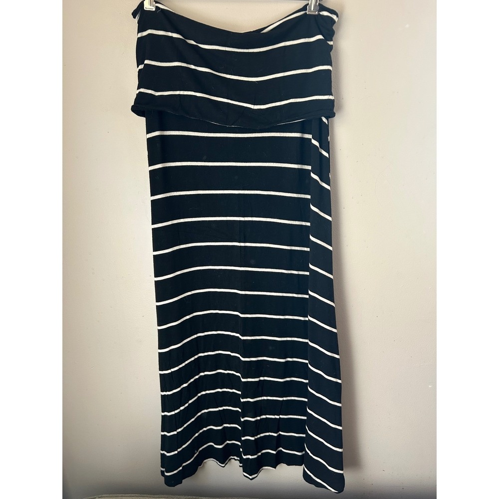 Y2K 2000s Mudd‎ Striped Maxi Skirt Fold Waist XL  Summer Spring Boho Grunge